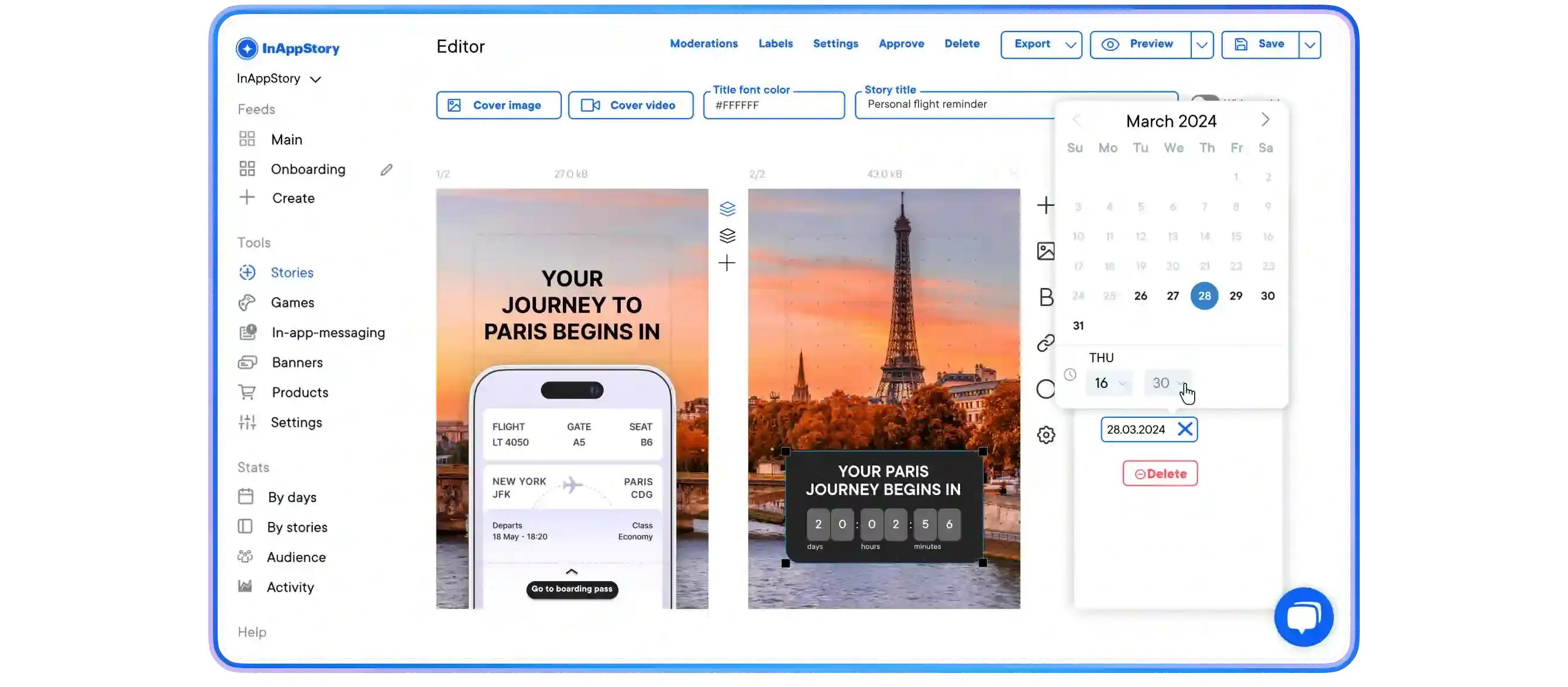 Seamless UX for creating and managing interactive content